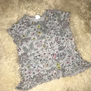 Hm girls printed peplum tee shirt size 1-2y